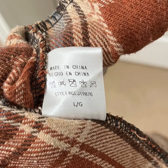 Adora Rust Plaid Shacket - Picture 5 of 5